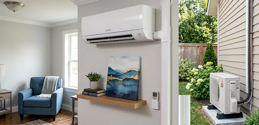 Wall Mounted Heat Pump Setup in New Haven